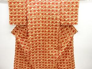 蝶に花模様上代紬着物